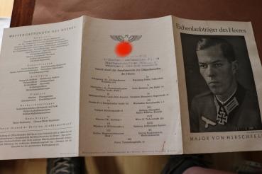 Preview: Broschüre Eichenlaubträger des Heeres - Major von Hirschfeld